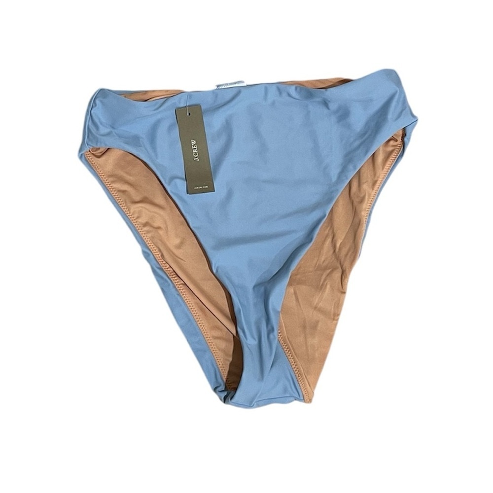 NWT‎ J. Crew High-Rise Bikini Bottom Sz M Blue
